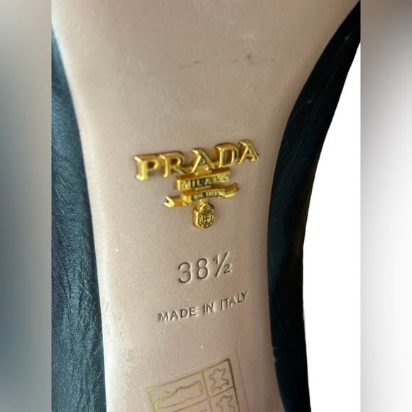 Prada Blue Peep-Toe Heels - Picture 6 of 14